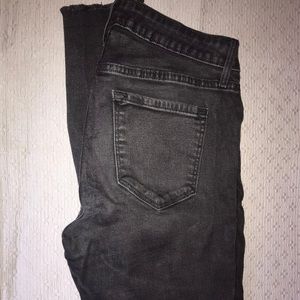 Faded black denim jeans